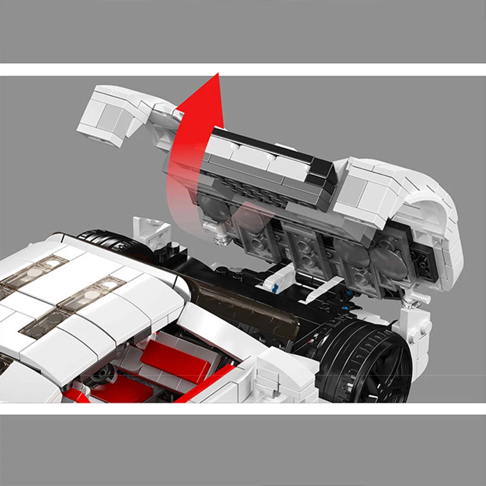 変形可能なスーパーカービルディングブロック組み立てモデルクリエイティブ車両パズルおもちゃギフト男の子女の子デスクトップディスプレイ用