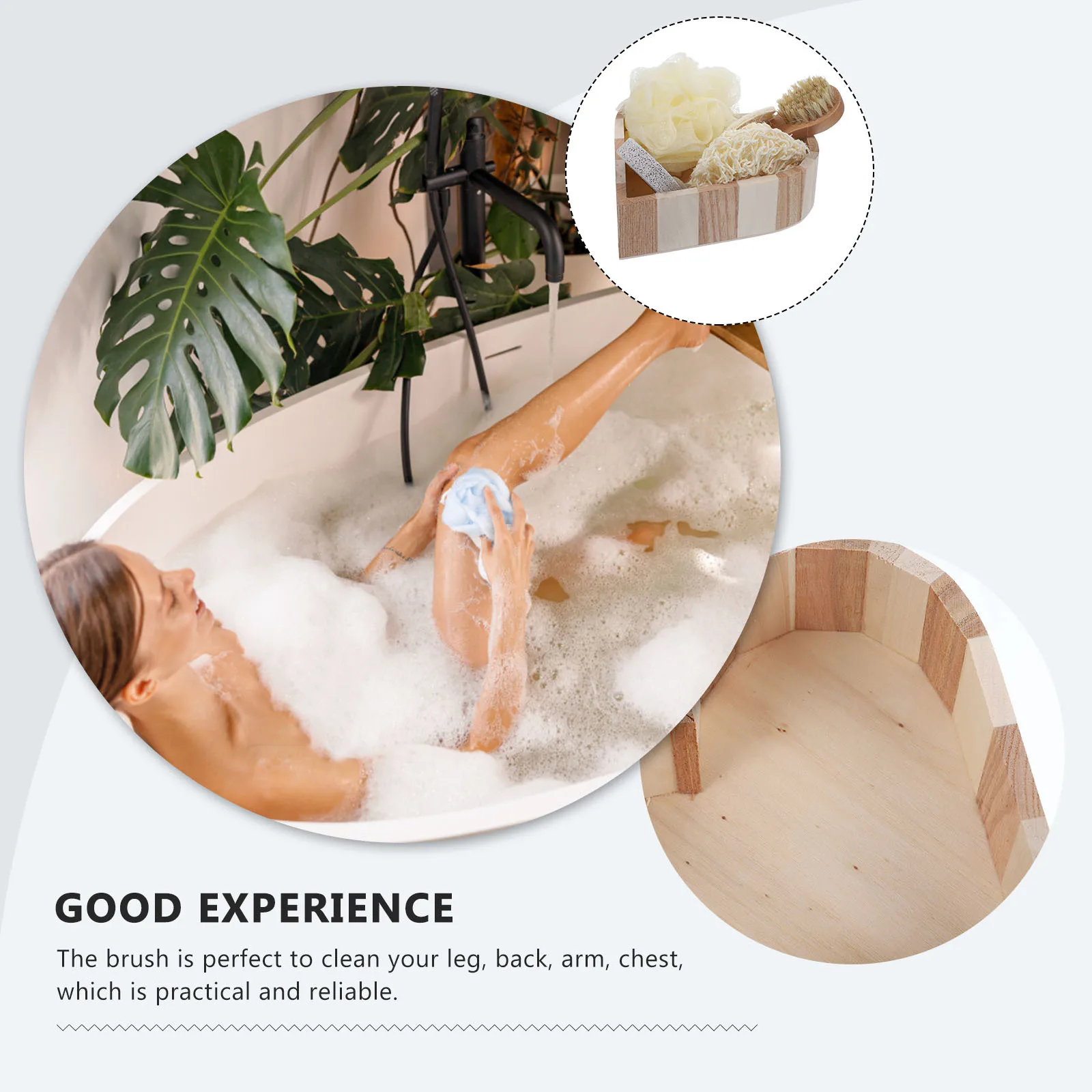 

1 set 1 Set Bath Gift Box Set For Women Shower Tools Body Scrubber Kit Foot File Pumice Stone Loofah Slice Bathing Supplies Body