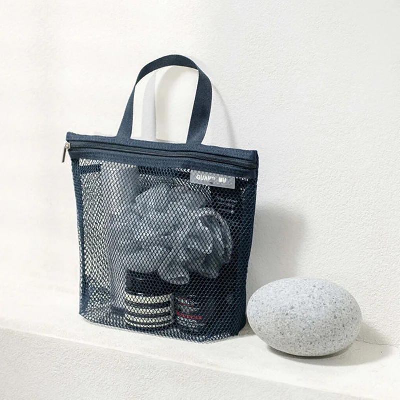 Toiletry Storage Bags Handbags Portable Mesh Makeup Travel Washing Body Shower Tools Organizer Hanging Cosmetic Organizer Pouch