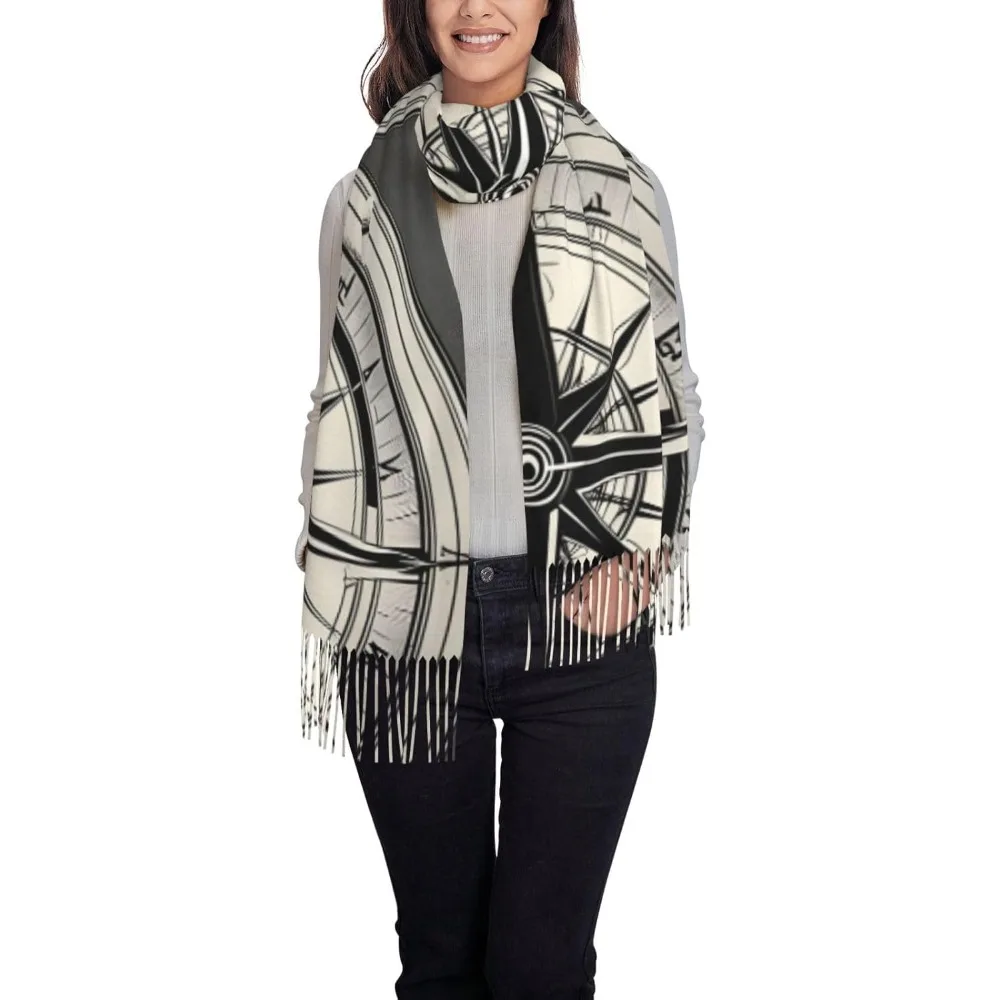 

Law Of The Compass Navigation 1 Print Winter Scarf For Menâ€™s & Women's Winter Christmas Scarf For Women Scarves For Christmas