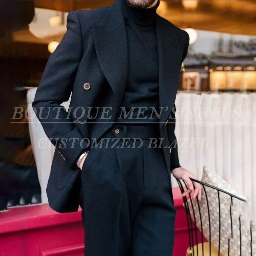 

Сплошной цвет костюмы для мужчин, модная умная повседневная куртка, брюки, полный комплект, деловая мужская одежда на заказ, костюм Terno