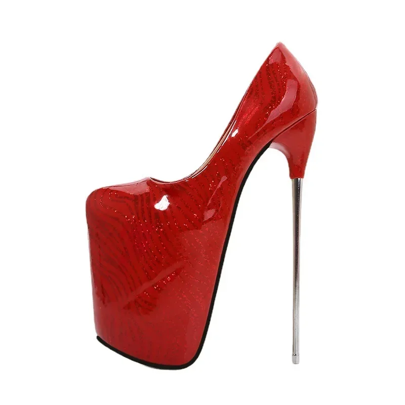 22cm Steel High-heeled Shoes and High-grade Sexy Plus-size Shoes.