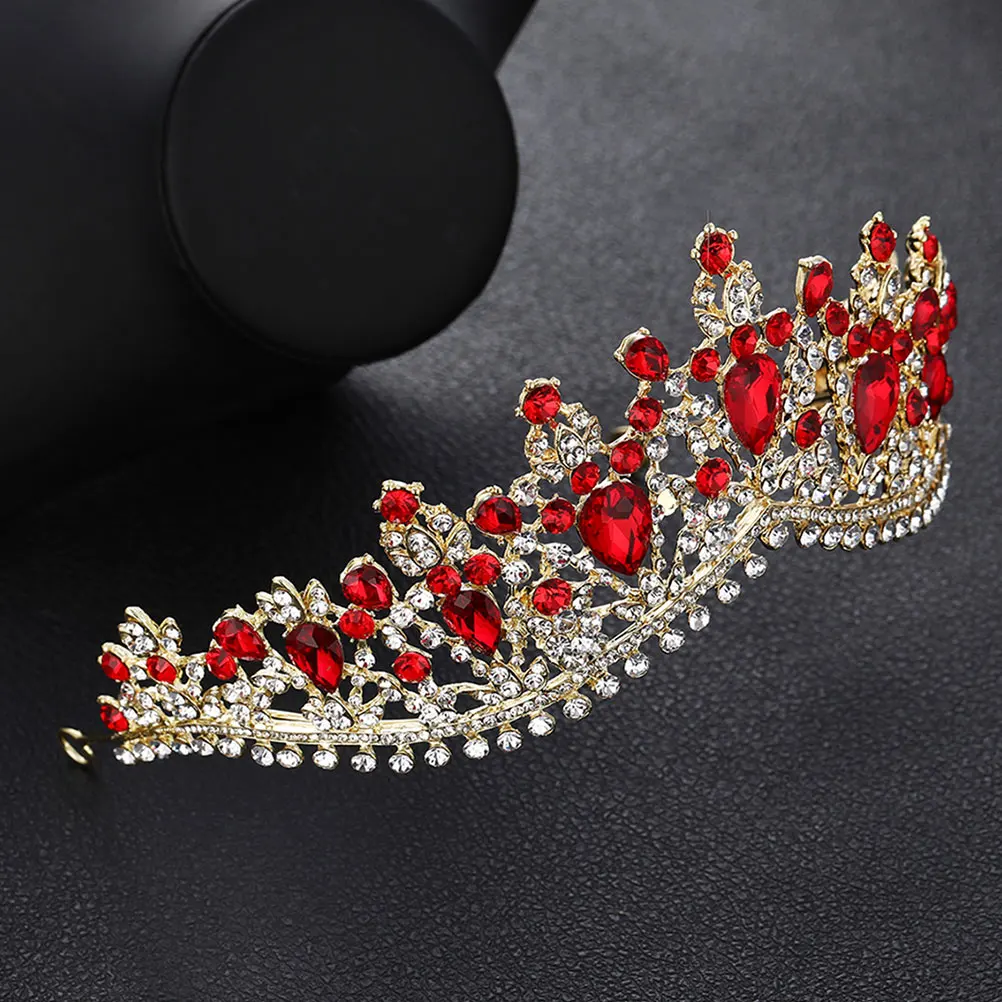 

Luxury Bride Crown Golden Green Wedding Headdress Charming Prom Photography Hair Accessories For Women Fashion