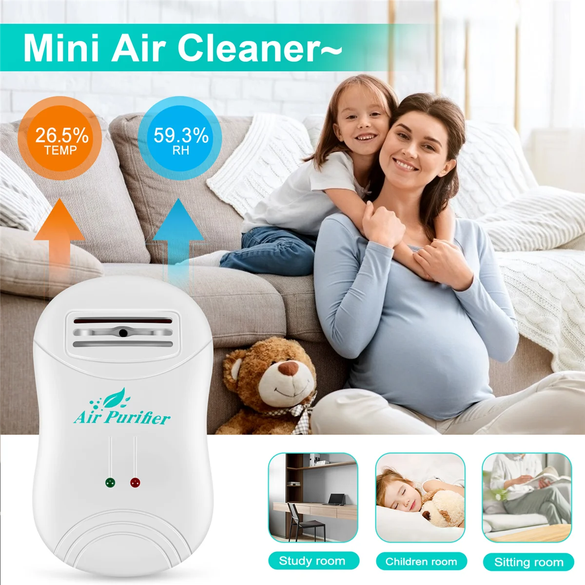 Ionizer Air Purifier For Home Negative Ion Generator Air Cleaner Remove Formaldehyde Smoke Dust Purification Home Room