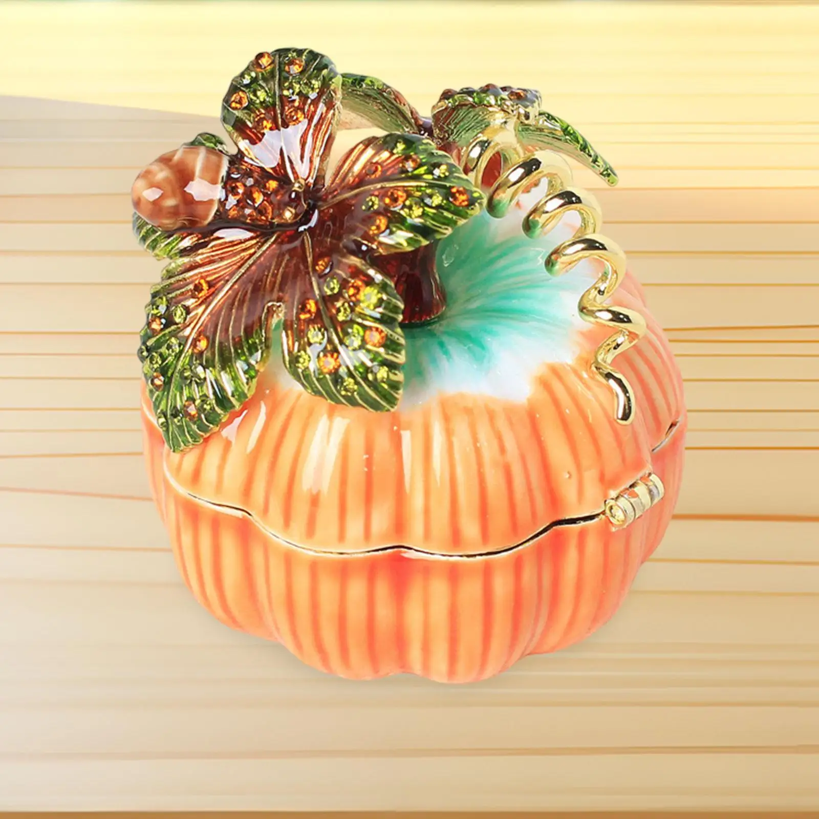 

Эмалированная шкатулка для драгоценностей, шкатулка для безделушек с тыквой для браслетов, серег, подвесок-гвоздиков