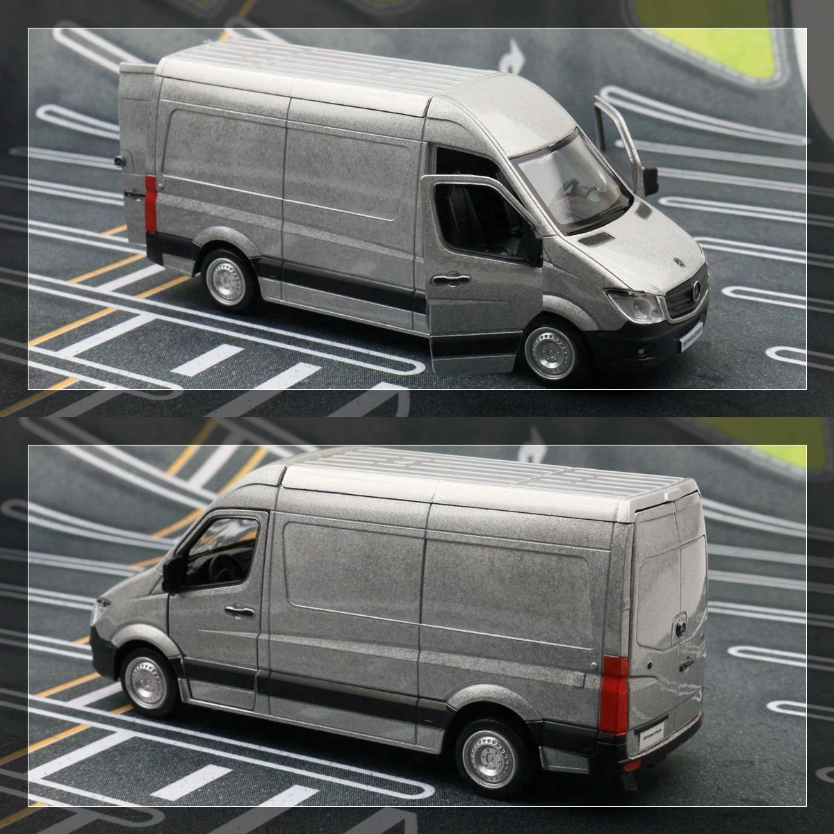 1/36 Mercedes-Benz Sprinter Car Toy For Children, Diecast Miniature MPV Van Model, RMZ City Truck Vehicle, Pull Back Gift Boys