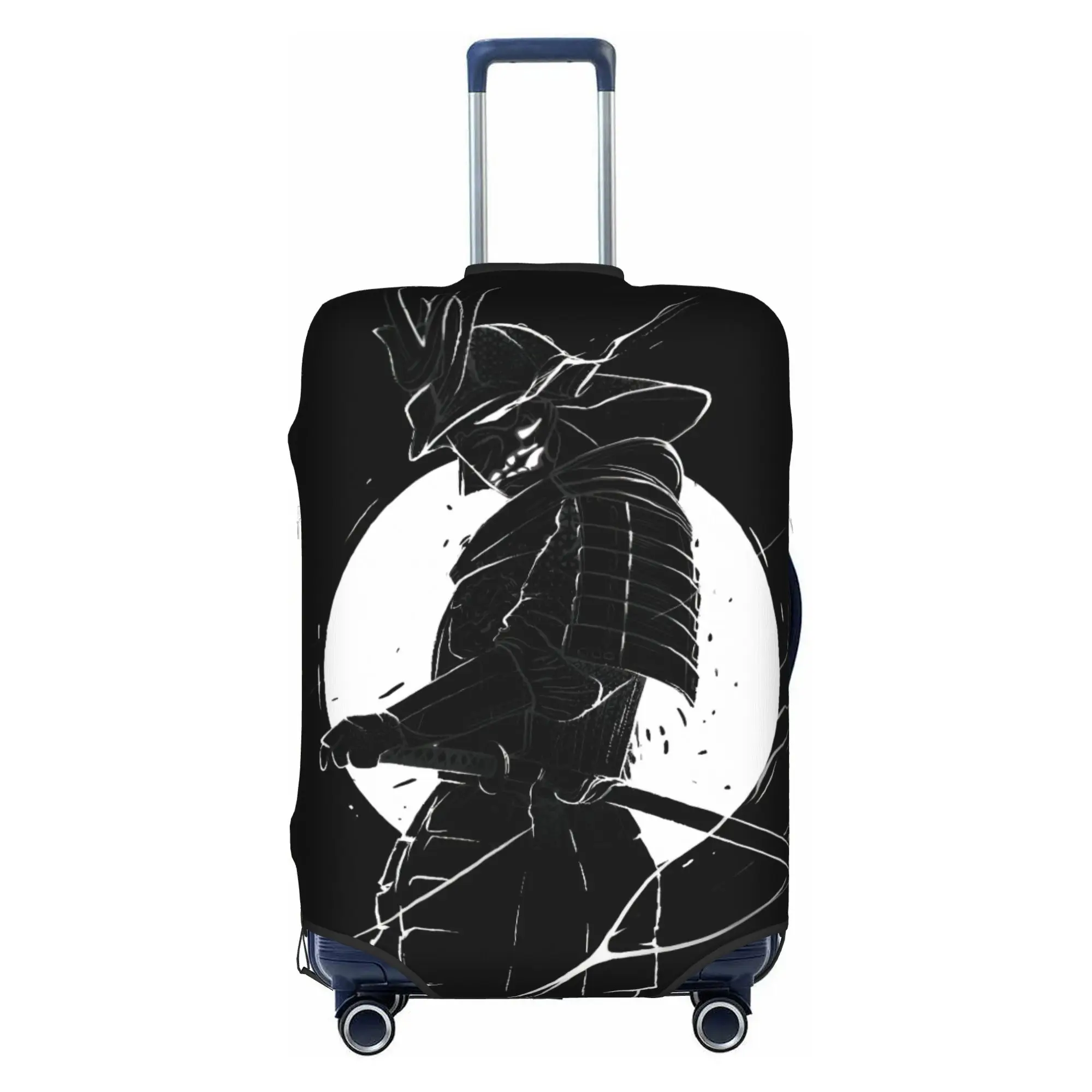 Custom Japanese Samurai Luggage Cover Elastic  Fuji Mountain Red Sun Travel Suitcase Protective Covers Suit For 18-32 inch