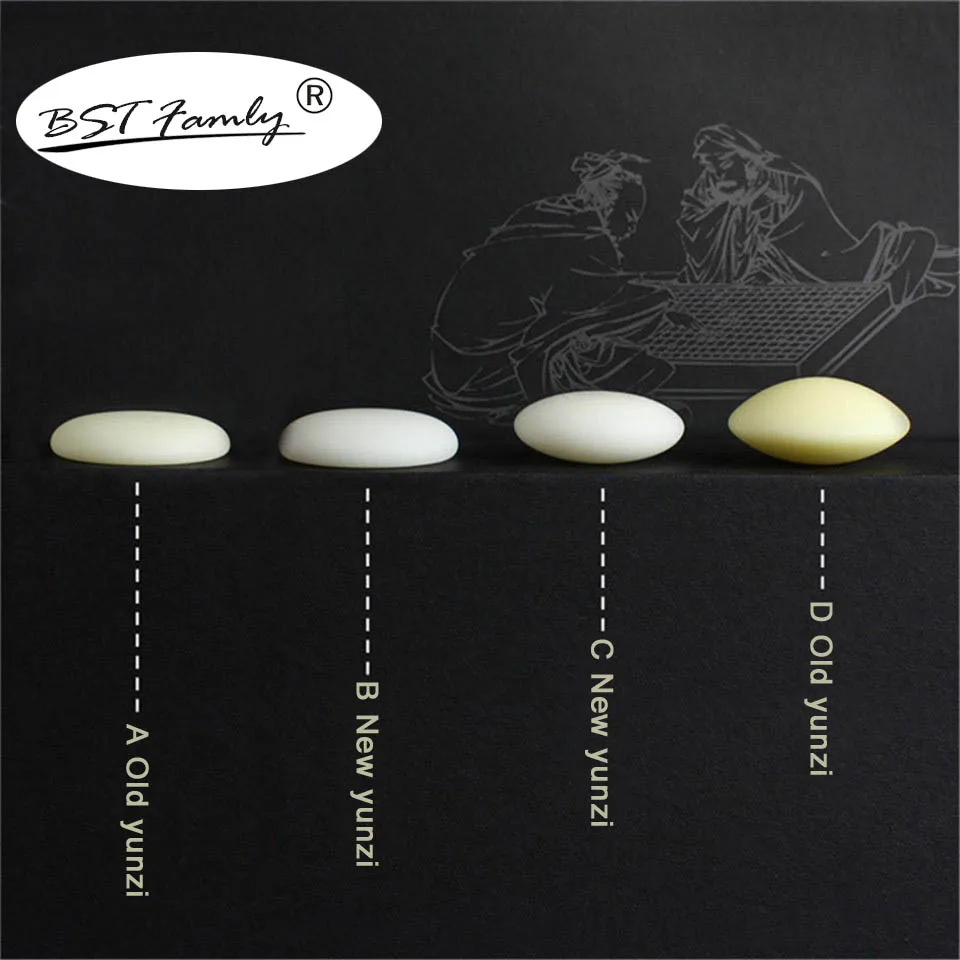 BSTFAMLY Go Game Chess 361 Pieces New Old Yunzi a/b/c/d 2.2cm For 19 Road Chessboard Chinese Old Game of Go Weiqi Checkers GA5