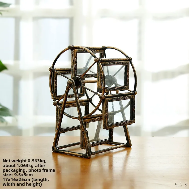 

Vintage Ferris Wheel Photo Album, Study Room Decorative Ornament, Creative Bedroom Display, Windmill Style Picture Holder