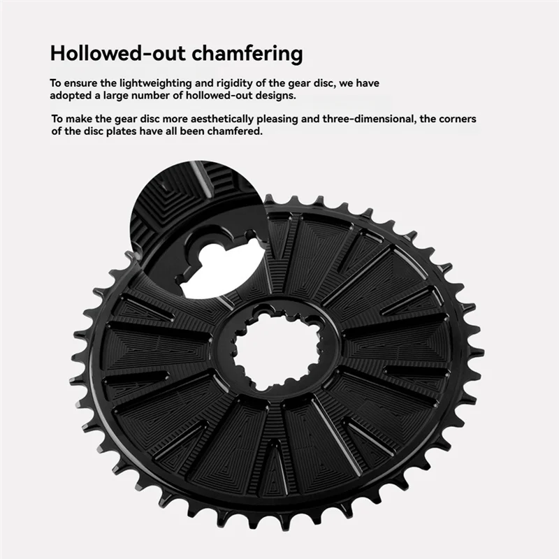 WUZEI 4.2Mm Offest Corona Chiusa 42T KIT Per SRAM FORCE AXS 12V Manovella 9/10/11/12S Stretto Ampio Montaggio Diretto Pignone