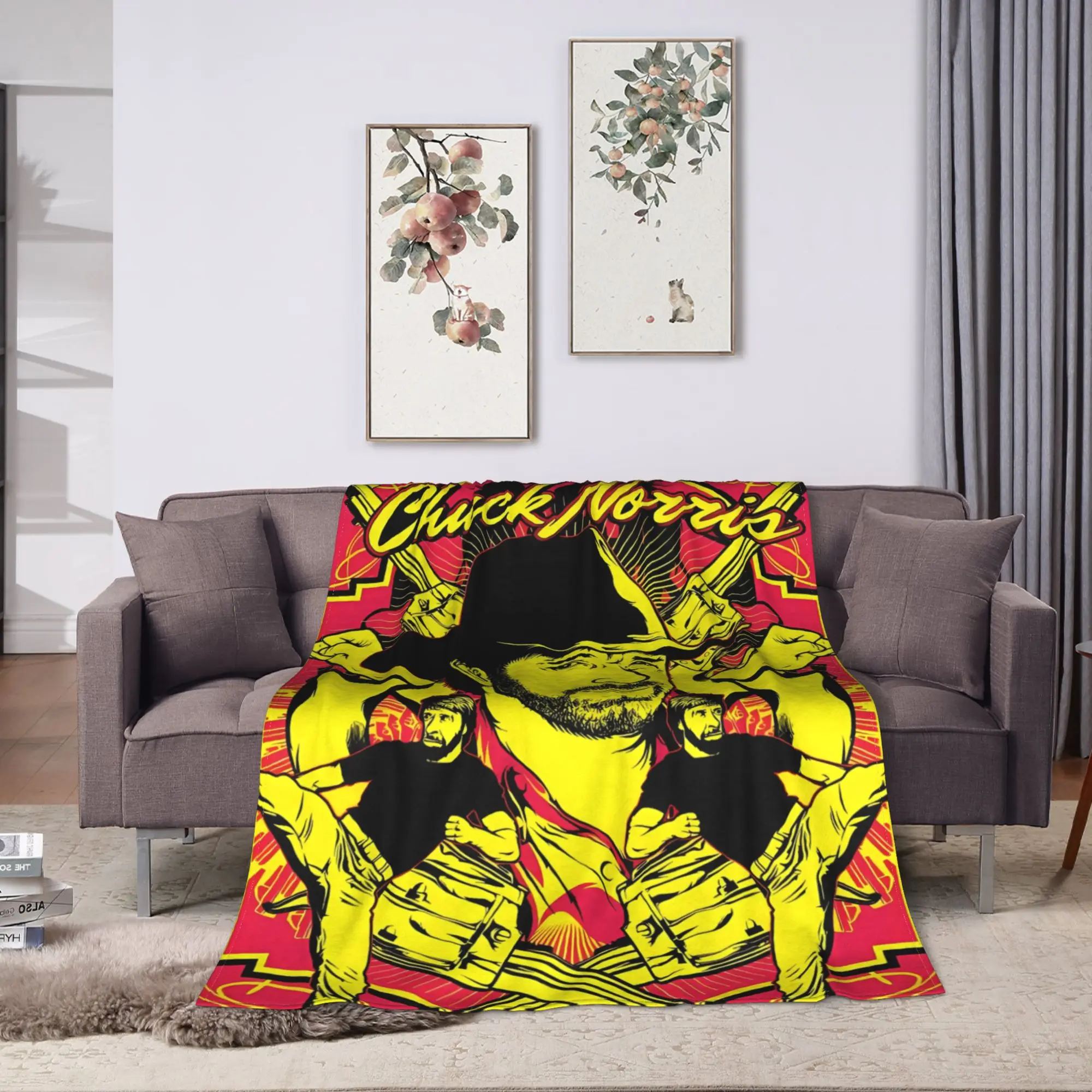 Chuck Norris Blanket  Soft Warm Pattern Plush Throw Blanket For Couch Chair Travel Flannel Bedspread Bed Cover