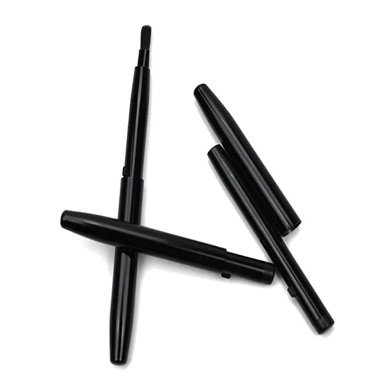 أسود معدن قابل للسحب الشفاه فرشاة فرشاة مكياج للشفاه المهنية الشفاه عصا فرشاة مع غطاء المحمولة ماكياج أداة التجميل