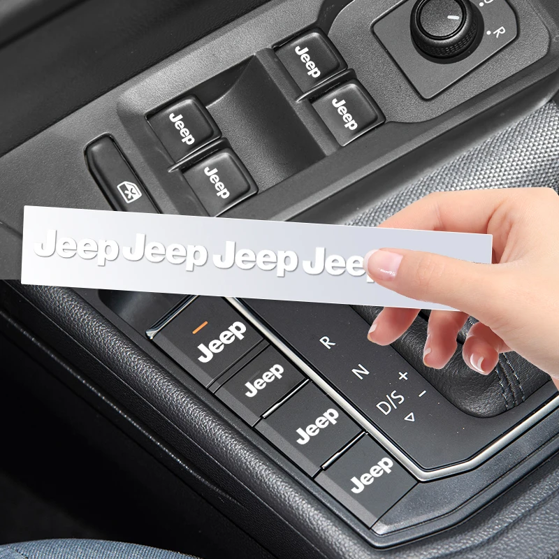 

Car Badges Auto Interior Decor Logo Stickers For Jeep Grand Cherokee Wrangler JK Gladiator Compass Renegade Patriot Libert