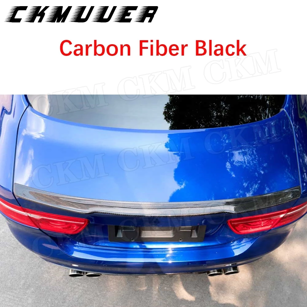 

CKMUUER For XE Rear Spoiler Boot Lip Wing For Jaguar Sedan 4-Door 2015-2018 Gloss Black Trunk Trim Sticker Spoiler Car Body Kits