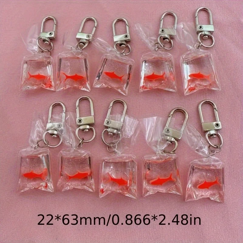 10pcs resin simulation bag fish keychain, suitable for bag car key hanging accessories, the best choice for gifts view 6