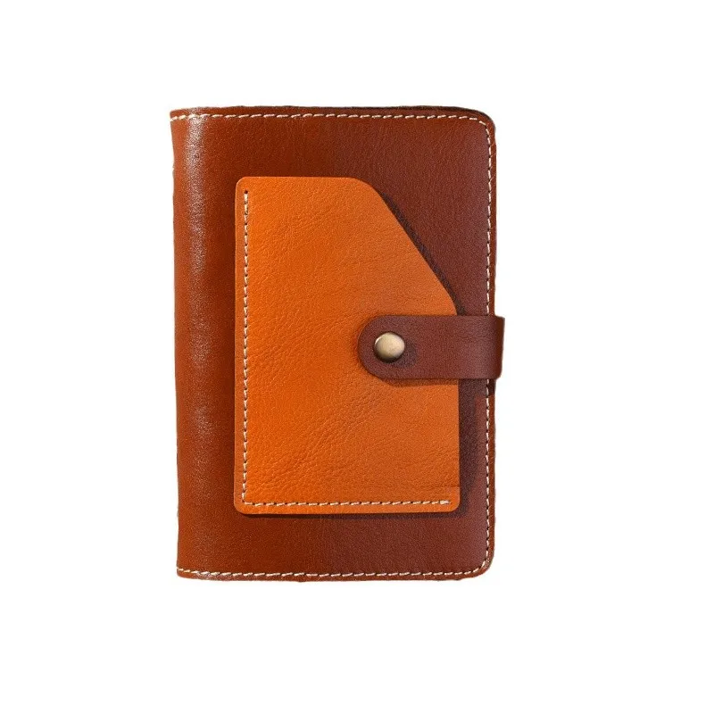 Portable Hand Book A7 Leather Portable Notebook for Storing Business Office Notebooks