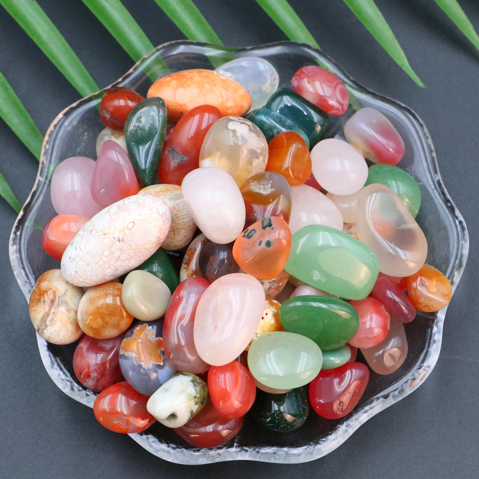 Colored Agate Chip Stones: Natural Crystal Healing Stones for Aquariums & DIY Projects