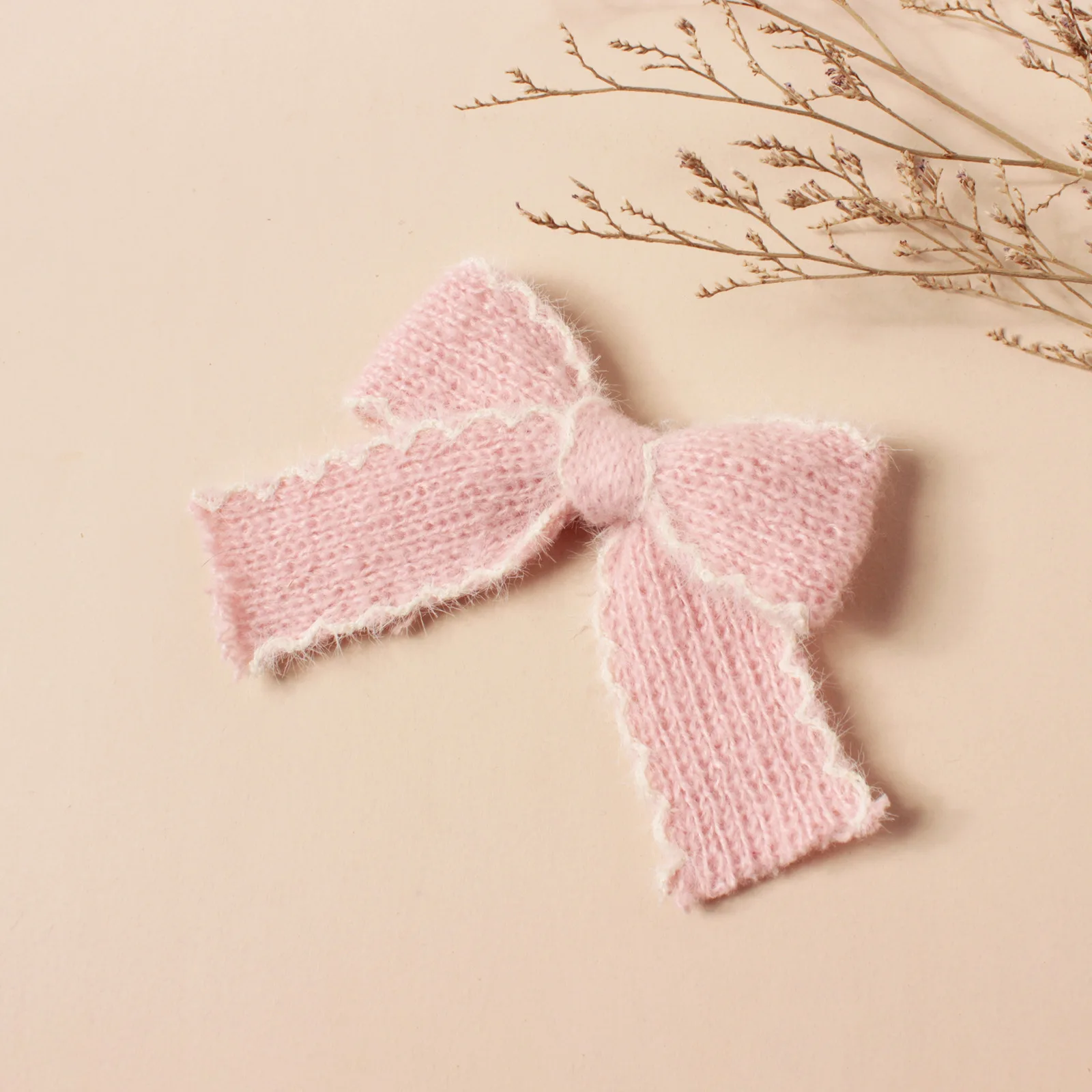 

2Pcs/Set Baby Hair Clips for Girls Bow Hairpins Cute Kids Hair Accessories for Handmade Woolen Hairgrips Kawaii Side Clip