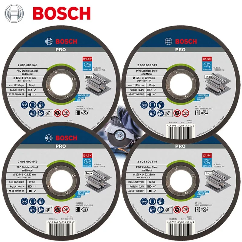 

Bosch 125X1.0X22.23Mm Stainless Steel Slicing Professional Grade Angle Grinder Cutting Blade Suitable for Building Power Tools