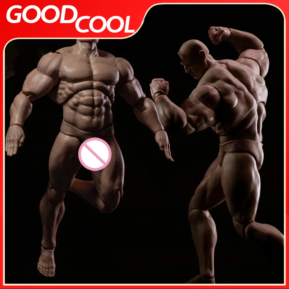 MUFF ADAM AD01 1/12 Scale Male Strong Muscle Joint Body 6 inch Super Flexible Comic Soldier Action Figure Body Doll Gifts