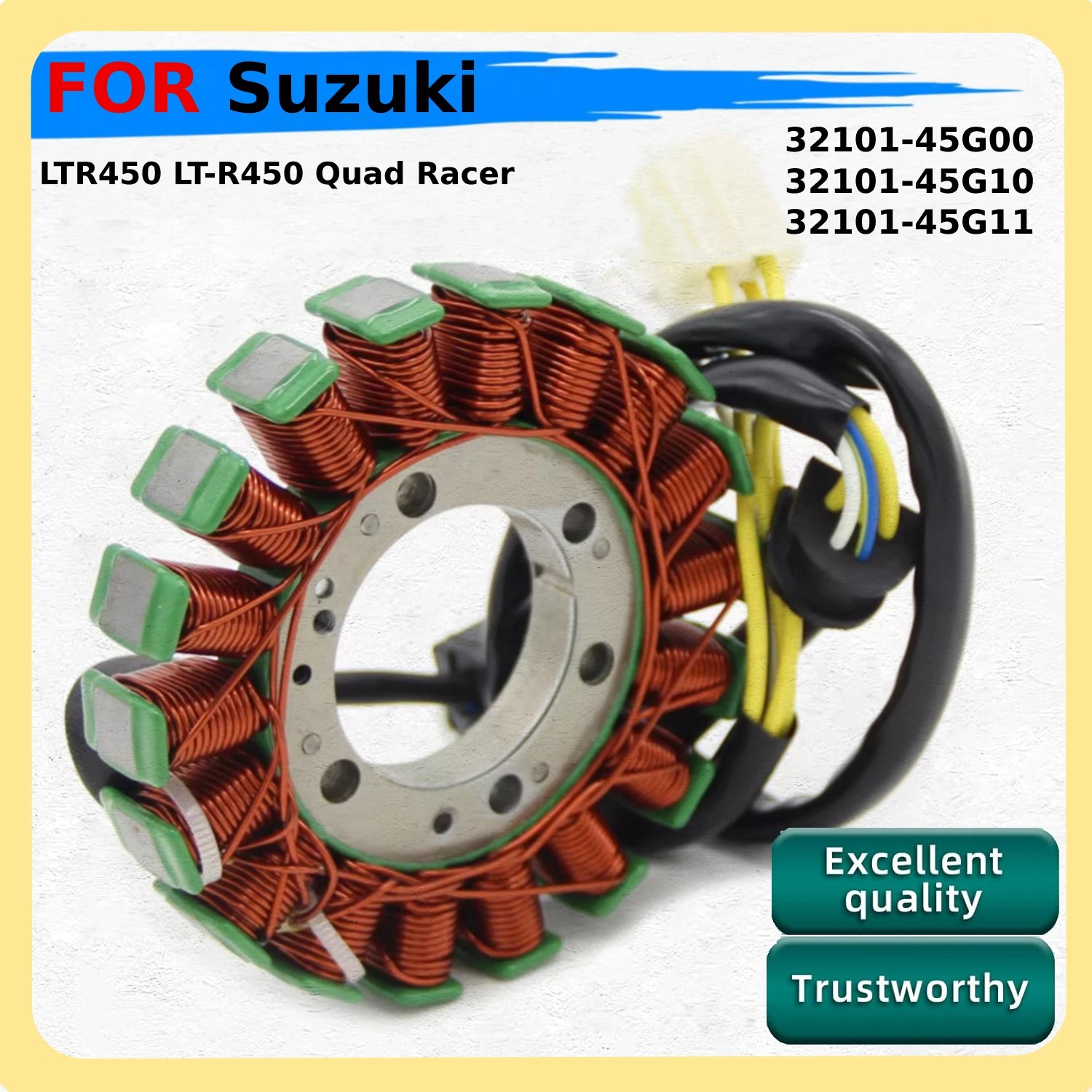 

Motorcycle Ignition Coil Stator For Suzuki LTR450 LT-R450 Quad Racer 2006 2007 2008 2009 2010-2011 OEM:32101-45G00 Stator Coil
