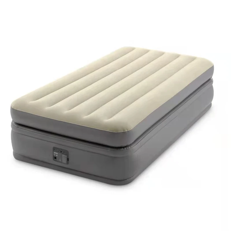 saleC02 Avenli Jilong INTEX 64162 Inflatable Single Double-decker Airbed with Built-in Flocked Camping Mattress for Indoor