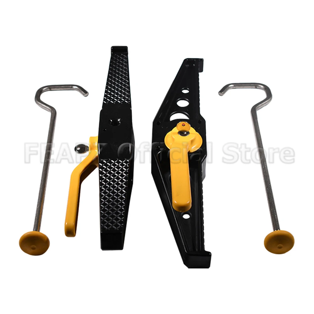 زوج من مشابك السلم القابلة للقفل لرفوف السقف - مشابك قفل سلم عالمية قابلة للتعديل للنقل الآمن #5