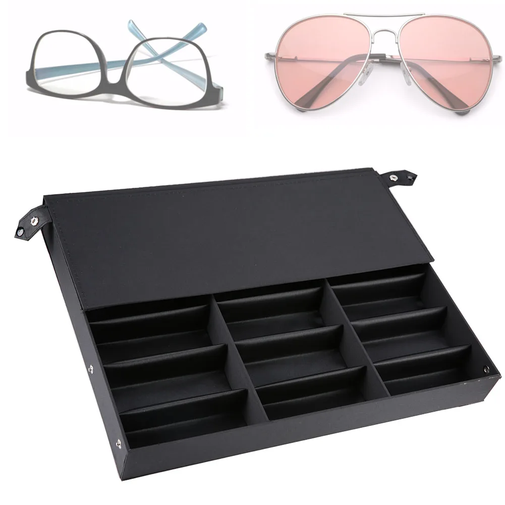

Eyeglasses Display Box 18 Grids Glasses Display Stand Sunglasses Storage Box Glasses Jewelry Organizer