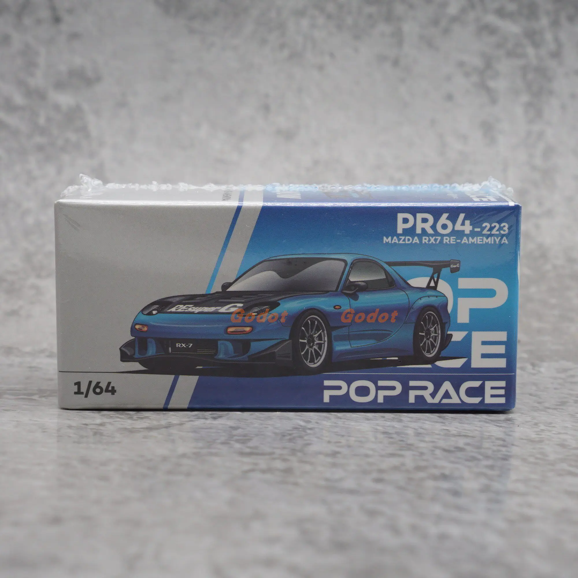 ポップレース-1-64スケール-ダイキャスト合金製-マツダ-rx7-おもちゃ-スポーツカーモデル-クラシック-ノスタルジア-大人向けギフト-記念品-静態ディスプレイ