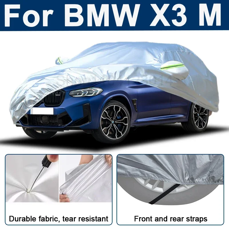 

Outdoor Full Car Cover For BMW X3 M with Reflective Strips Waterproof Snowproof Dustproof UV Protection Auto Accessory