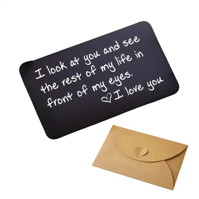 Wallet Card Gifts For Him Her Husband Boyfriend Love Note From Wife Girlfriend Anniversary Wedding Gifts For Groom Bride Gifts