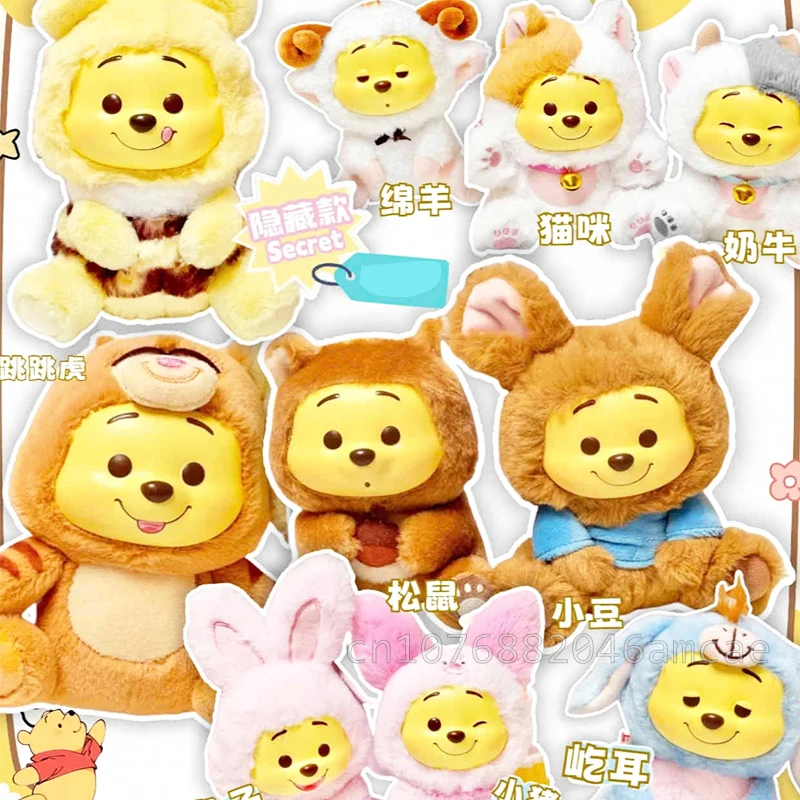 

Disney Winnie the Pooh Naughty Party Vinyl Plush Blind Box Pooh Bear Bag Pendant Mystery Box Surprise Toy Cute Doll Decor Gifts