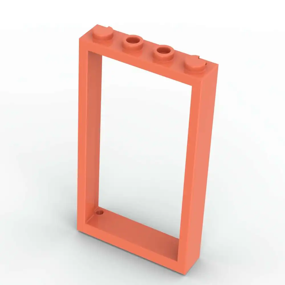 MOC 10 قطعة خياطة 60596 مع 2 ثقوب الطوب إطار الباب 1x4x6 بنة الجسيمات المرح العامة لتقوم بها بنفسك لعبة خاصة الأطفال هدية