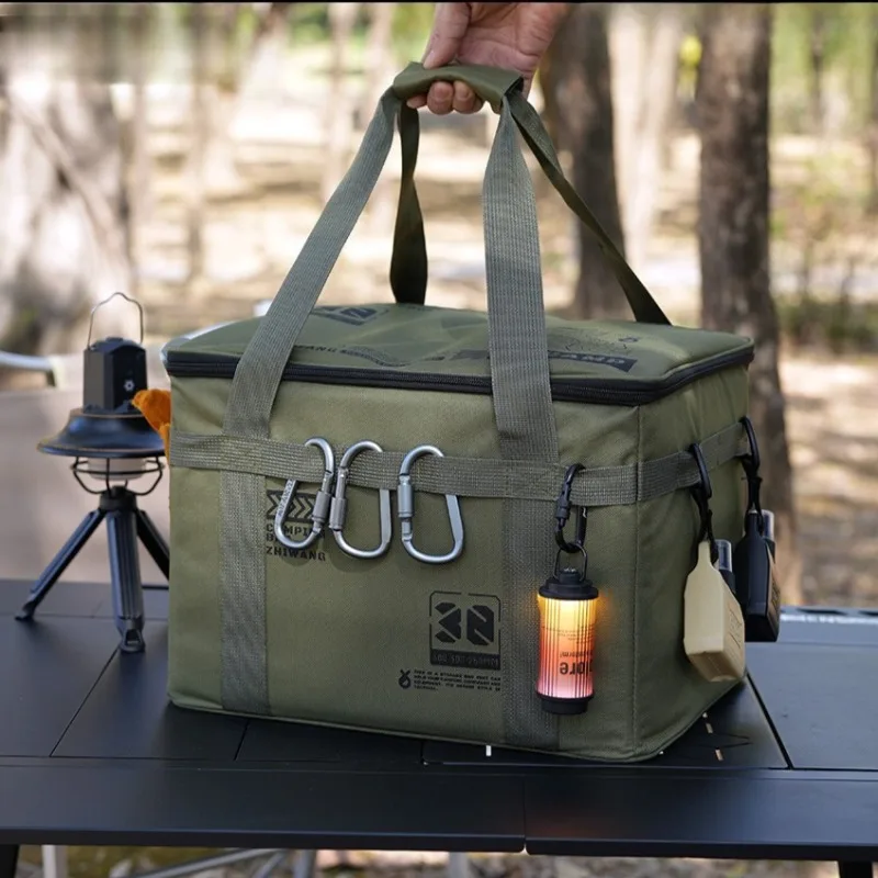 

Large Capacity DivisionalStorage Bag Foldable Deep Mountains Multipurpose Box Oxford Cloth Barbecued Camping Outdoor Tools