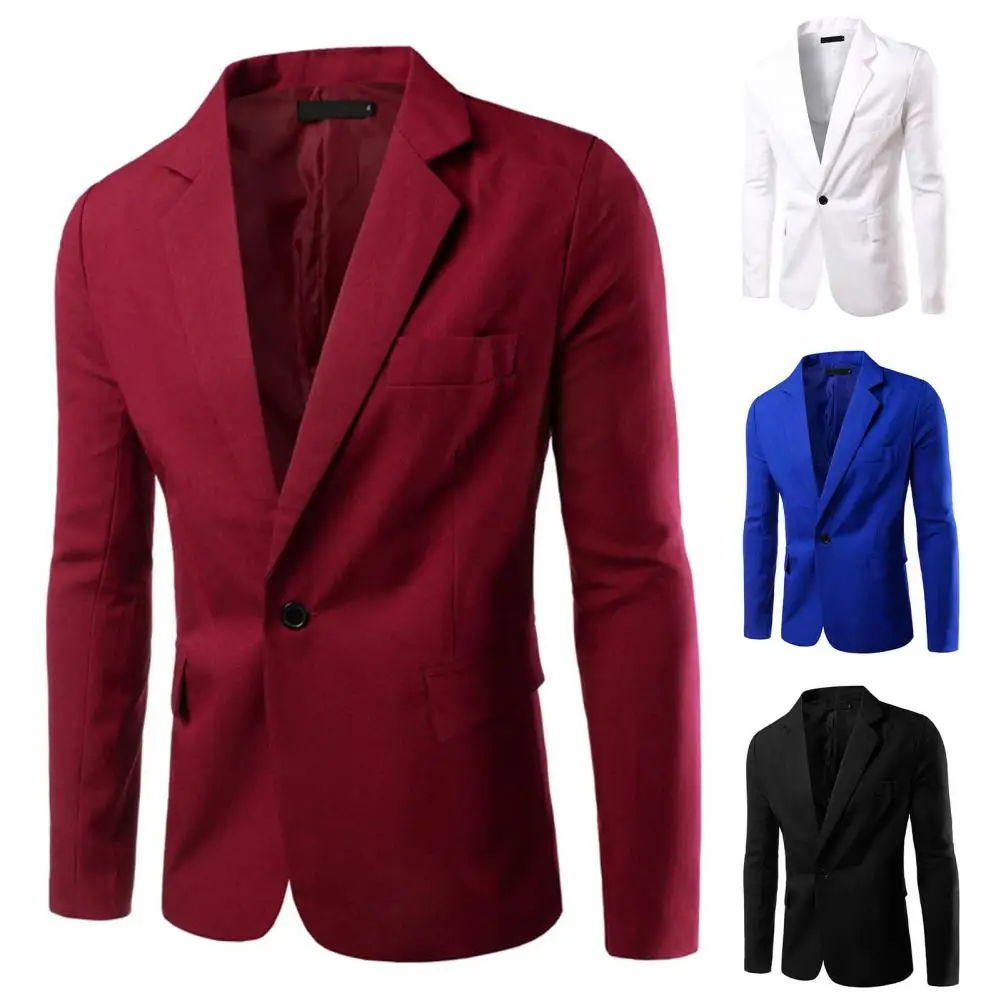 

Trendy Winter Blazer Solid Color Cardigan Casual Spring Suit Coat Slim Suit Coat for Wedding