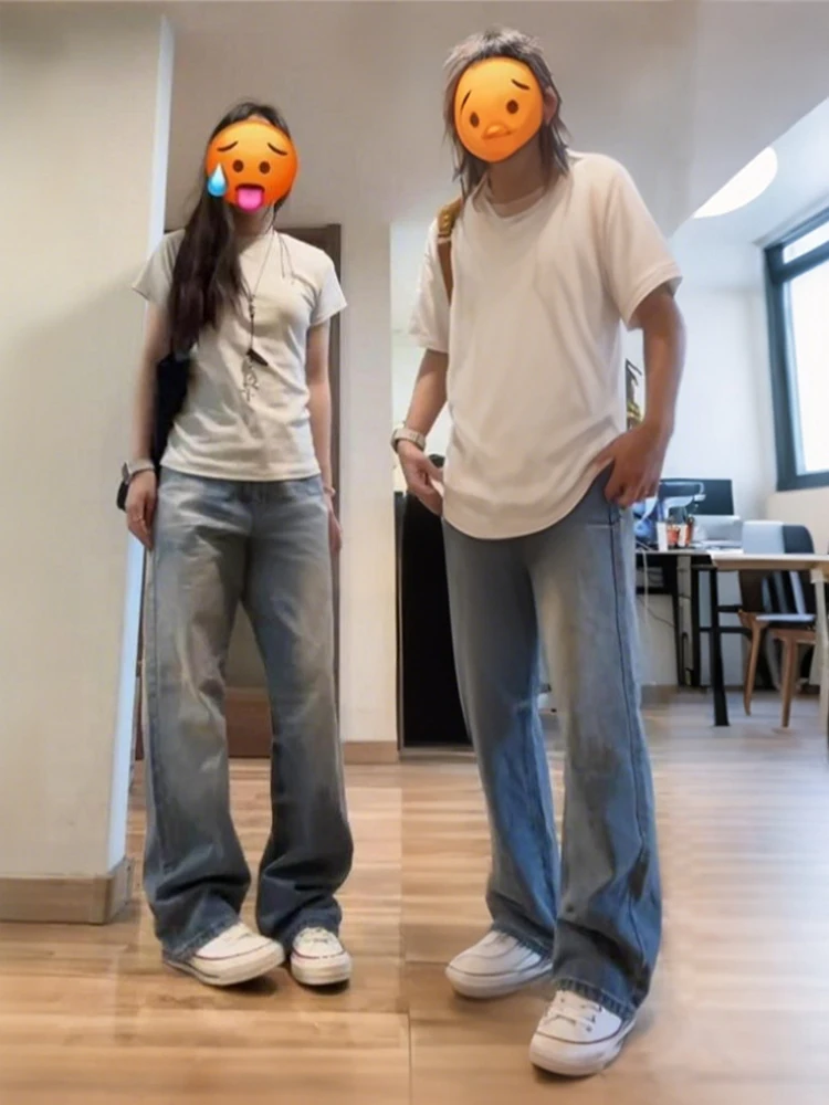 

Cleanfit Slim Fit Straight Leg Jeans Men's High Street Style Fashion Brand Workwear Trousers Youth Popular Summer Jeans