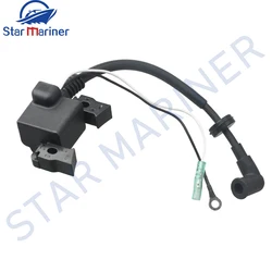 6BV-85571 6BV-85571-01-00 Ignition Coil With Cdi Unit For Yamaha 4T 4HP 6BV-85571-01 6BV855710100 Boat Engine Aftermarket Parts