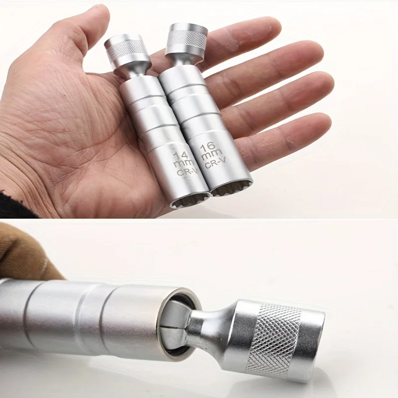 14mm 16mm 3/8 "แม่เหล็กรถยนต์ Spark Plug Spark Plug เครื่องมือกําจัดยาว Extension Socket ชุด Universal เครื่องมือ Accessorie