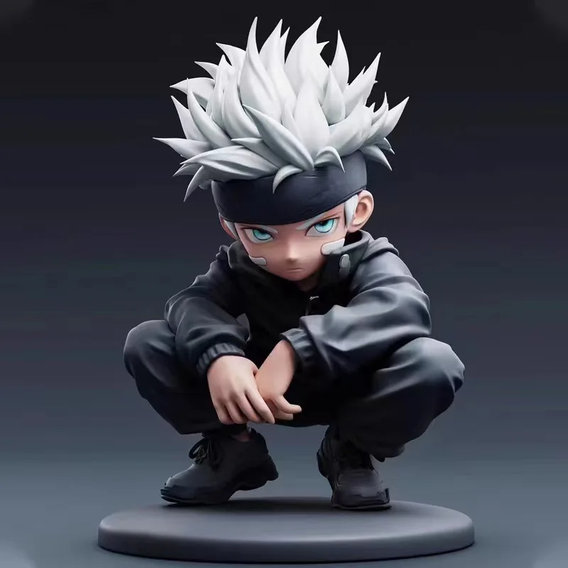 Jujutsu Kaisen Q Version Figure Gojo Satoru Itadori Yuji Fushiguro Megumi Kugisaki Nobara Sitting Car Ornament Cake Decor Figur