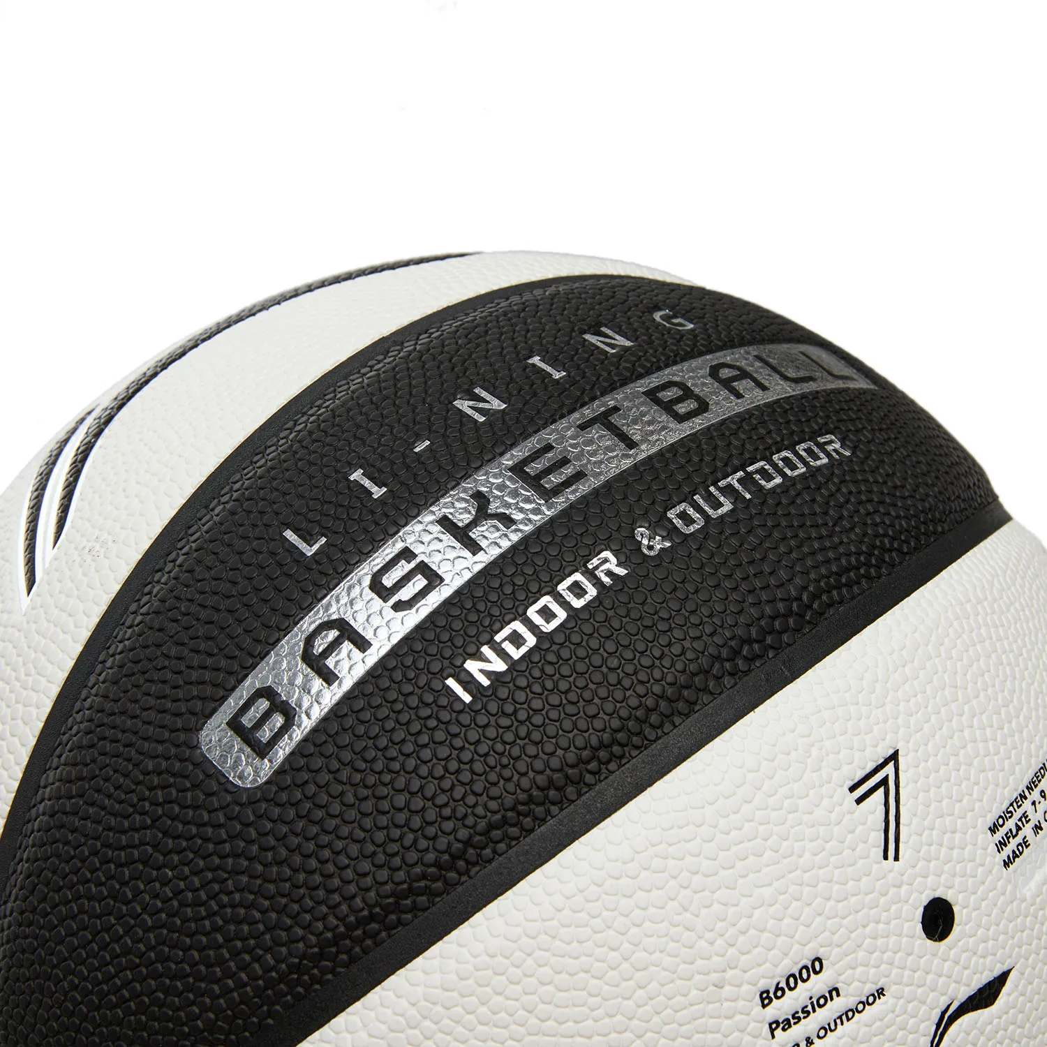 Li-Ning Unisex B6000 Passion Indoor & Outdoor Basketball Size 7 Uninflate Stable Durable LiNing Competition Ball ABQW011
