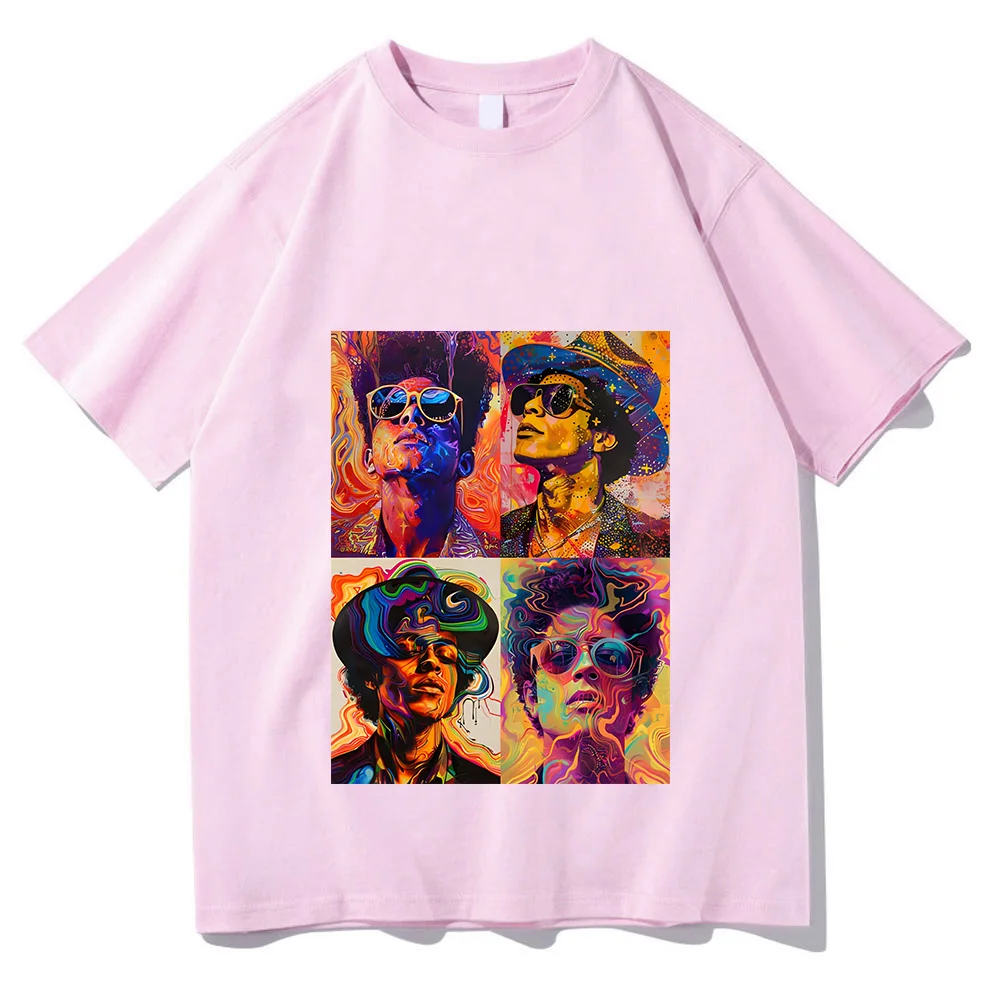 Pop Bruno Mars T-shirt Graphic Printing Classic Trend Cotton Tee-shirt Short Sleeve Grunge Punk Tshirt Sudaderas Soft Tees