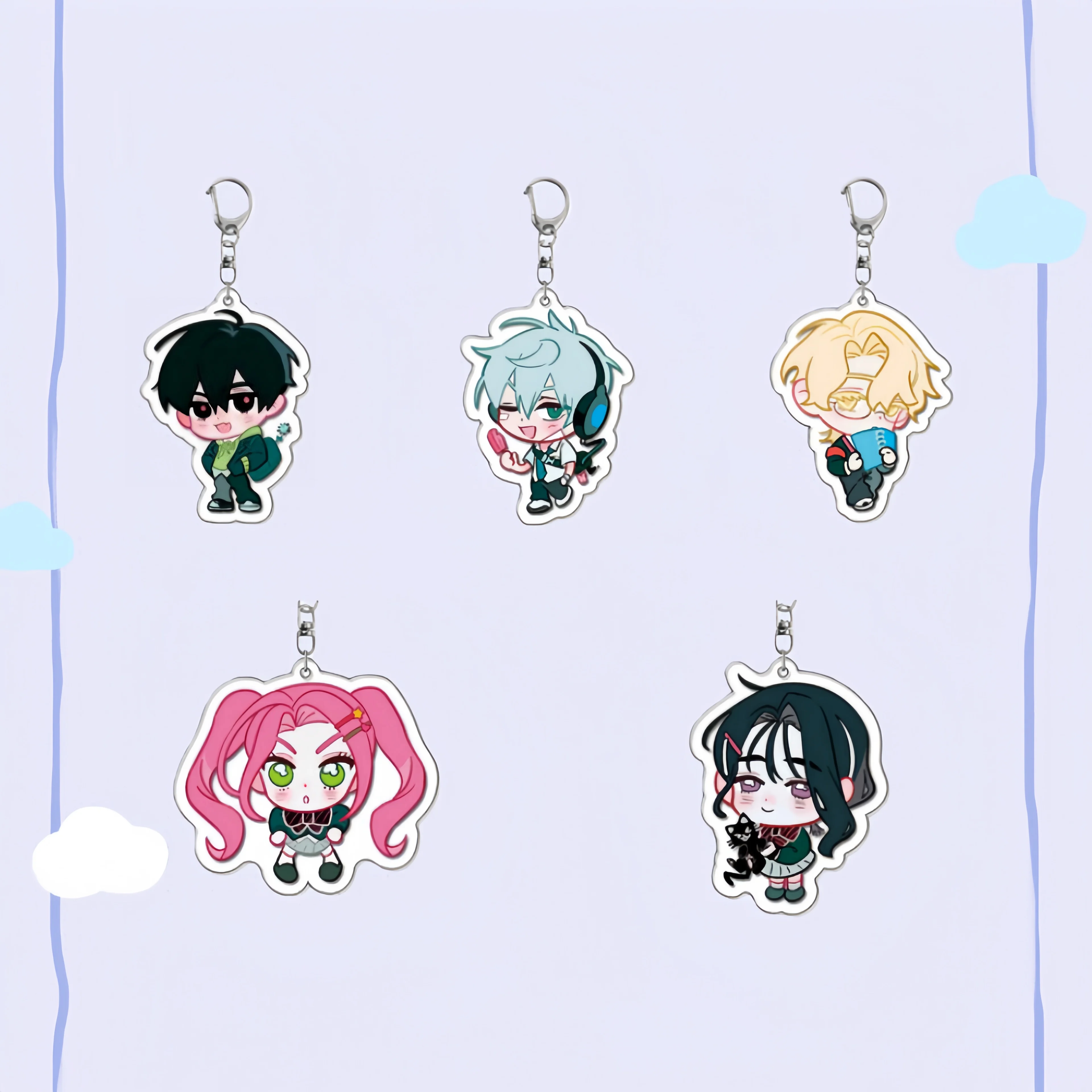 for Alien Stage Ivan Mizi Luca Cute Creative Diy Anime Acrylic Keychain Pendant Backpack Decor Premium Gift Collection Toy