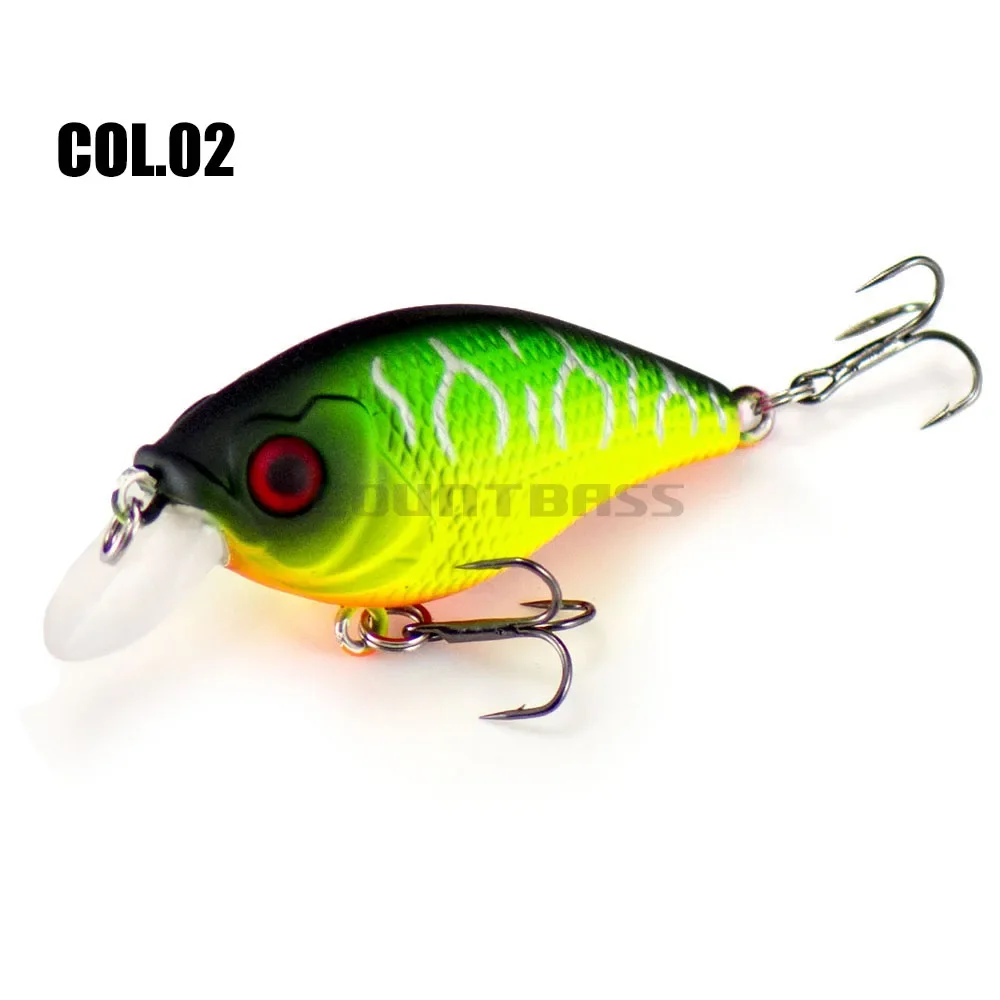 Countbass Floating Wobbler Fishing Lures, Crank Bait Hard Plastic Lures for Salmon Trout Bass Pike 46mm 6.8g