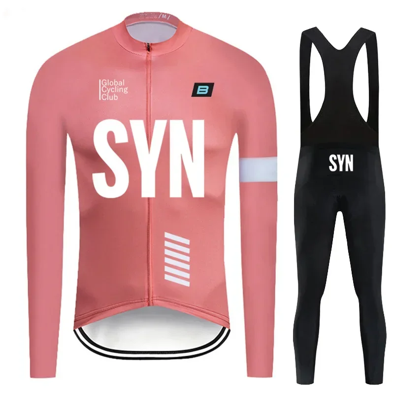 SYN Long Sleeve Bike Jerseys With Pants For Men Latest Autumn Cycling Sets Pro Team Racing Sportswear Bicycle Suits Uniform