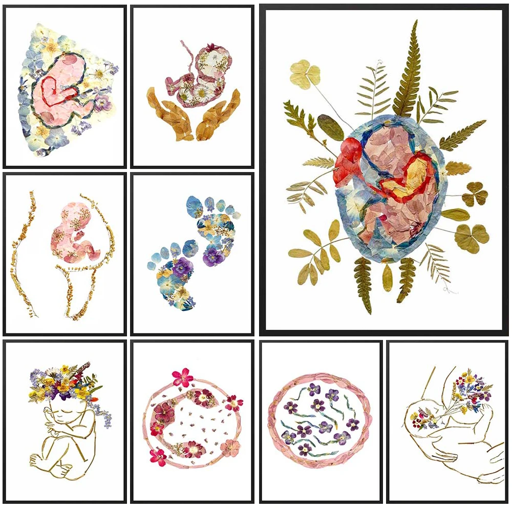 Medicine Pregnancy Baby Fetus Obstetrics Poster Wall Art Canvas Painting Home Decor Wall Pictures For Living Room Unframed