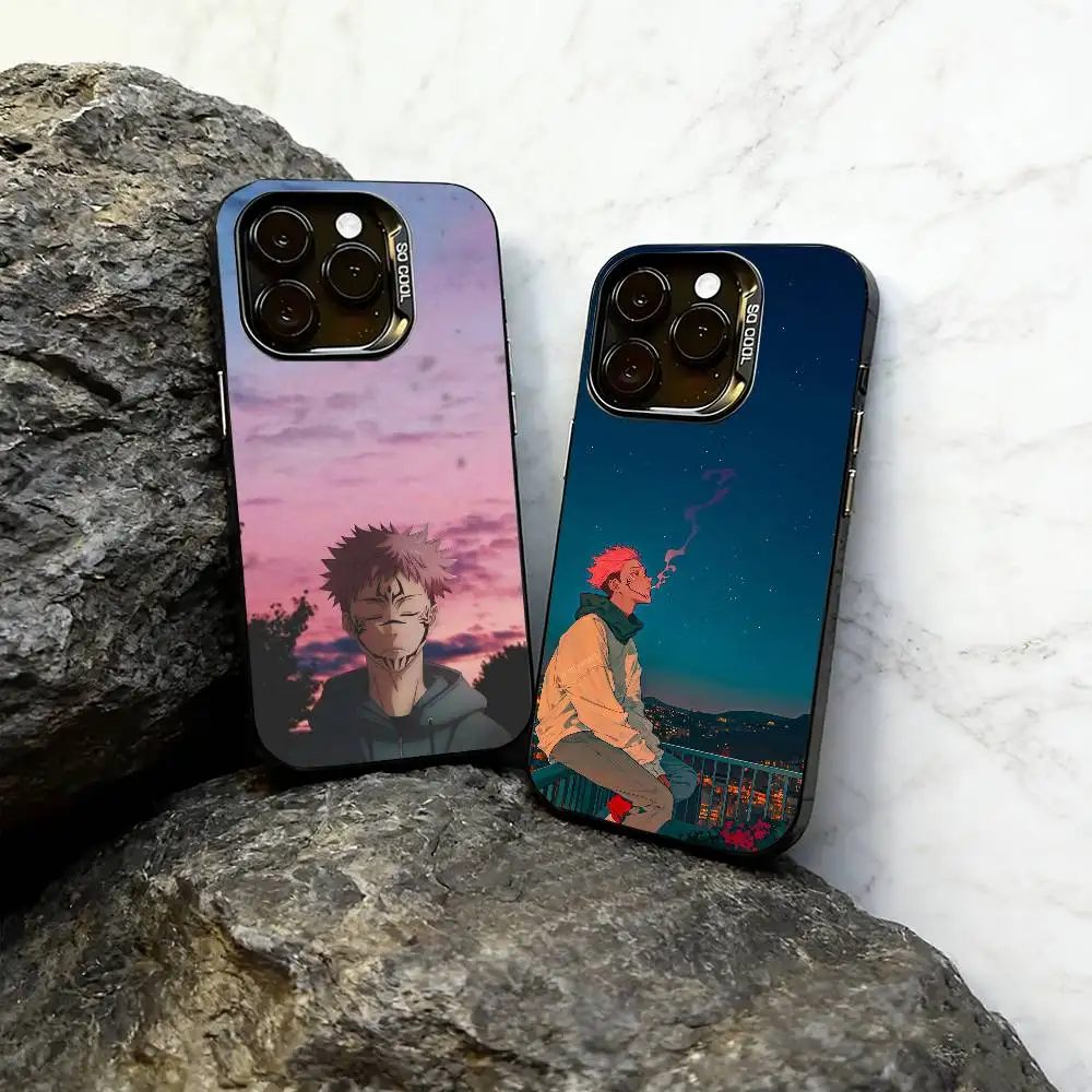 

Itadori Phone Case For iPhone 17,16,15,14,13,12,11 Plus,Pro Max,XS,Colored Silver Plated Inside Cover