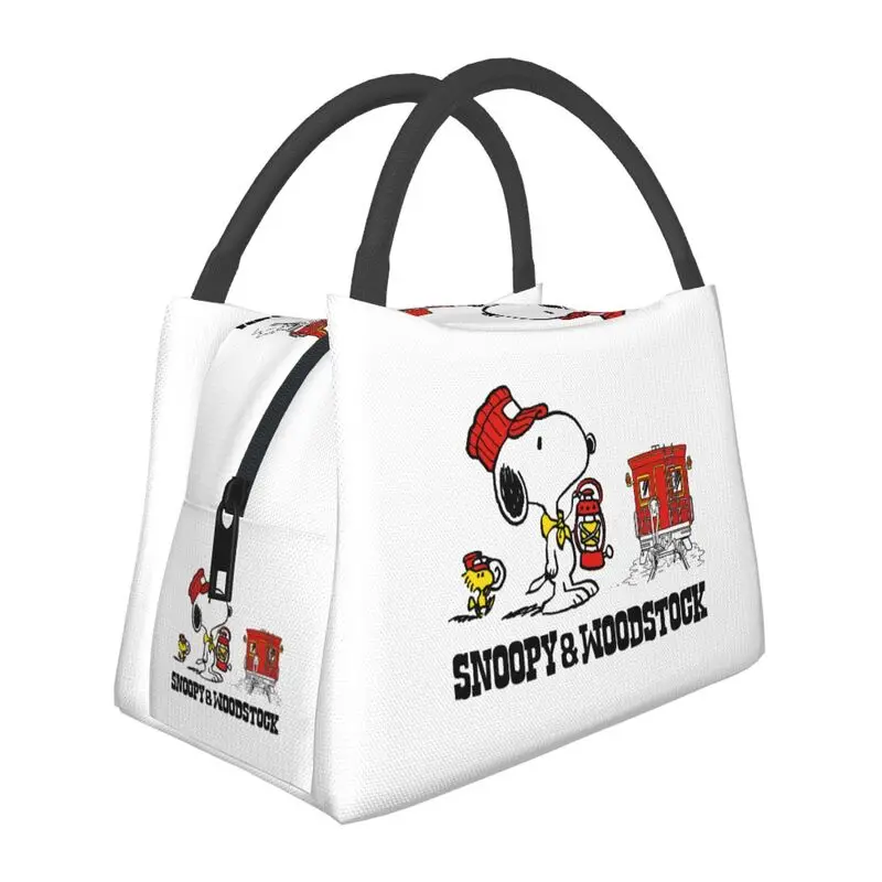 

Пользовательские мультфильм Снупи Вудсток аниме собака ланч-сумки для мужчин и женщин холодильник термоизолированный ланч-бокс для пикника, кемпинга, работы, путешествий