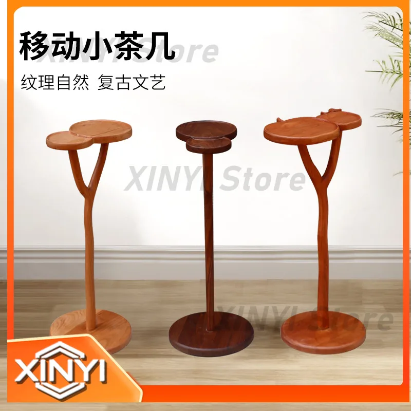 Mini Round Coffee Table for Modern Sofa Bedroom Tea Table Tea Set Holder Tea Cake Stand for Small Spaces