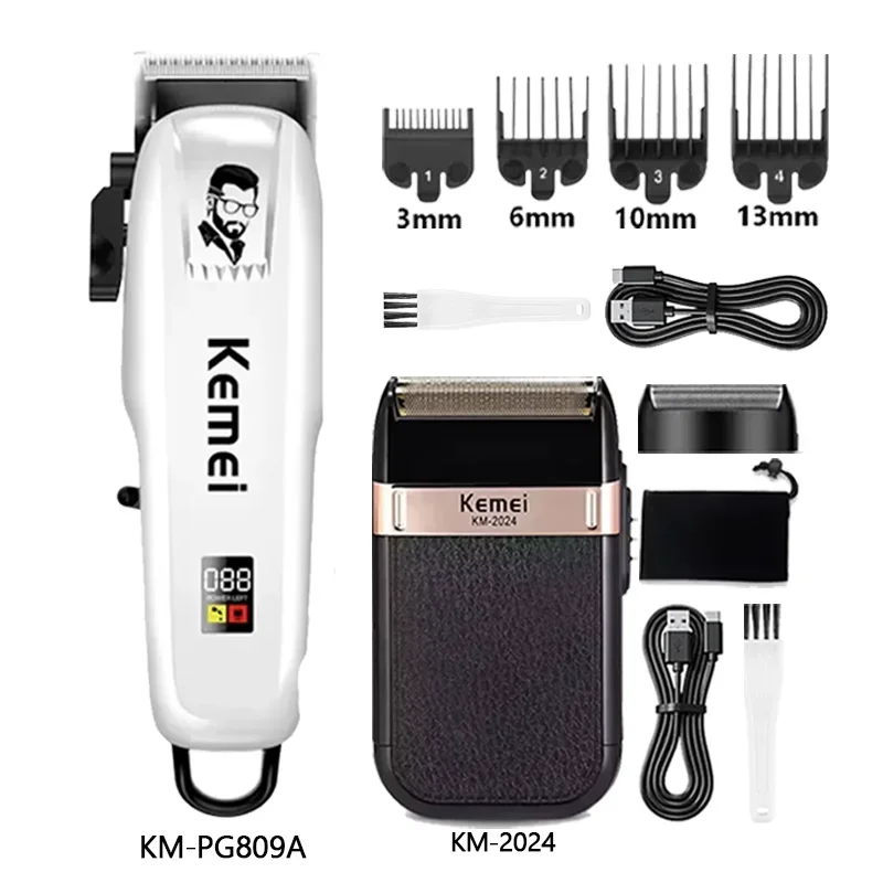 

Машинка для стрижки волос Kemei Km-2299 Km-PG809A Km-2024 Парикмахерская машина для стрижки волос Машинки для стрижки волос Аккумуляторная бритва для ухода за волосами