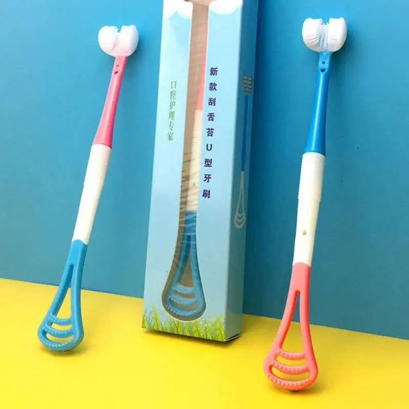 1/2/Creative Baby Toothbrush 2-12Y Kids 360 Degree Three-sided Soft Bristle Toothbrush Children Oral Care Safety Toothbrus